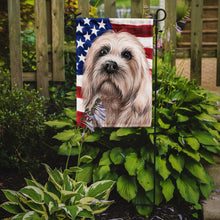Load image into Gallery viewer, Dandie Dinmont Terrier American Flag Garden Flag - Outdoor Decorative Yard Flag CK6501GF