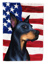 Load image into Gallery viewer, Doberman Pinscher Dog American Flag Flag Canvas House Size CK6504CHF