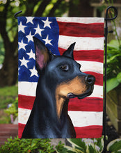 Load image into Gallery viewer, Doberman Pinscher Dog American Flag Garden Flag - Outdoor Decorative Yard Flag CK6504GF