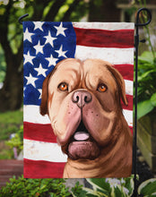 Load image into Gallery viewer, Dogue de Bordeaux Dog American Flag Garden Flag - Outdoor Decorative Yard Flag CK6505GF