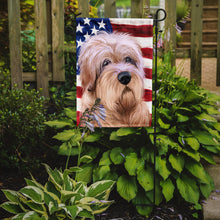 Load image into Gallery viewer, Dutch Smoushond Dog American Flag Garden Flag - Outdoor Decorative Yard Flag CK6508GF