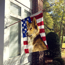Load image into Gallery viewer, East Siberian Laika Dog American Flag Flag Canvas House Size CK6509CHF