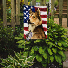 Load image into Gallery viewer, East Siberian Laika Dog American Flag Garden Flag - Outdoor Decorative Yard Flag CK6509GF