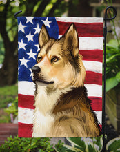 Load image into Gallery viewer, East Siberian Laika Dog American Flag Garden Flag - Outdoor Decorative Yard Flag CK6509GF