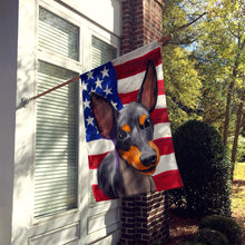 Load image into Gallery viewer, English Toy Terrier American Flag Flag Canvas House Size CK6515CHF