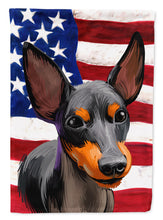 Load image into Gallery viewer, English Toy Terrier American Flag Flag Canvas House Size CK6515CHF