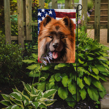 Load image into Gallery viewer, Eurasier Dog American Flag Garden Flag - Outdoor Decorative Yard Flag CK6519GF
