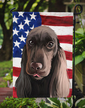 Load image into Gallery viewer, Field Spaniel Dog American Flag Garden Flag - Outdoor Decorative Yard Flag CK6521GF