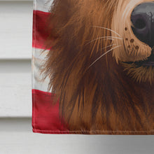Load image into Gallery viewer, Finnish Spitz Dog American Flag Flag Canvas House Size CK6525CHF