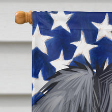 Load image into Gallery viewer, Flat-Coated Retriever American Flag Flag Canvas House Size CK6526CHF