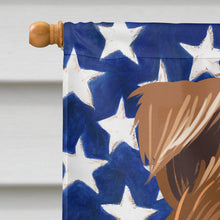 Load image into Gallery viewer, Fox Terrier Wire Dog American Flag Flag Canvas House Size CK6527CHF