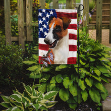Load image into Gallery viewer, Fox Terrier Smooth Dog American Flag Garden Flag - Outdoor Decorative Yard Flag CK6528GF