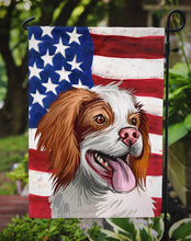 Load image into Gallery viewer, French Brittany Dog American Flag Garden Flag - Outdoor Decorative Yard Flag CK6529GF