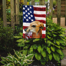Load image into Gallery viewer, Galgo Espanol Dog American Flag Garden Flag - Outdoor Decorative Yard Flag CK6530GF