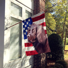 Load image into Gallery viewer, German Longhaired Pointer American Flag Flag Canvas House Size CK6533CHF