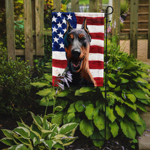 Load image into Gallery viewer, German Pinscher Dog American Flag Garden Flag - Outdoor Decorative Yard Flag CK6534GF