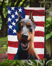 Load image into Gallery viewer, German Pinscher Dog American Flag Garden Flag - Outdoor Decorative Yard Flag CK6534GF