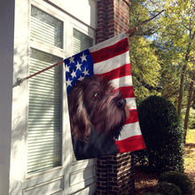 Load image into Gallery viewer, German Roughhaired Pointer American Flag Flag Canvas House Size CK6535CHF