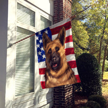 Load image into Gallery viewer, German Shepherd Dog American Flag Flag Canvas House Size CK6536CHF