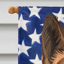 Load image into Gallery viewer, German Shepherd Dog American Flag Flag Canvas House Size CK6536CHF