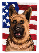 Load image into Gallery viewer, German Shepherd Dog American Flag Flag Canvas House Size CK6536CHF