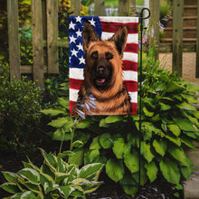 Load image into Gallery viewer, German Shepherd Dog American Flag Garden Flag - Outdoor Decorative Yard Flag CK6536GF