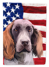 Load image into Gallery viewer, German Spaniel Dog American Flag Garden Flag - Outdoor Decorative Yard Flag CK6537GF