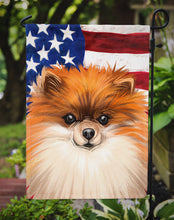 Load image into Gallery viewer, German Spitz Dog American Flag Garden Flag - Outdoor Decorative Yard Flag CK6538GF