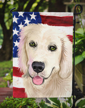 Load image into Gallery viewer, Golden Retriever Dog American Flag Garden Flag - Outdoor Decorative Yard Flag CK6542GF