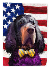 Load image into Gallery viewer, Gordon Setter Dog American Flag Garden Flag - Outdoor Decorative Yard Flag CK6543GF