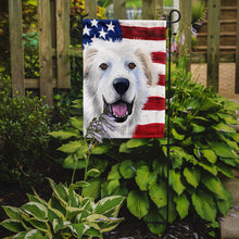 Load image into Gallery viewer, Great Pyrenees Dog American Flag Garden Flag - Outdoor Decorative Yard Flag CK6547GF