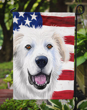 Load image into Gallery viewer, Great Pyrenees Dog American Flag Garden Flag - Outdoor Decorative Yard Flag CK6547GF