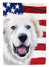 Load image into Gallery viewer, Great Pyrenees Dog American Flag Garden Flag - Outdoor Decorative Yard Flag CK6547GF