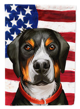 Load image into Gallery viewer, Greater Swiss Mountain Dog American Flag Flag Canvas House Size CK6548CHF