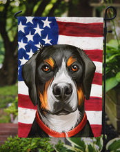 Load image into Gallery viewer, Greater Swiss Mountain Dog American Flag Garden Flag - Outdoor Decorative Yard Flag CK6548GF