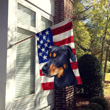 Load image into Gallery viewer, Greek Harehound Dog American Flag Flag Canvas House Size CK6549CHF