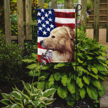 Load image into Gallery viewer, Himalayan Sheepdog Dog American Flag Garden Flag - Outdoor Decorative Yard Flag CK6559GF
