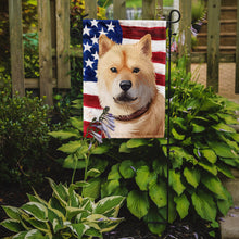 Load image into Gallery viewer, Hokkaido Dog American Flag Garden Flag - Outdoor Decorative Yard Flag CK6560GF