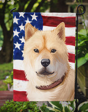 Load image into Gallery viewer, Hokkaido Dog American Flag Garden Flag - Outdoor Decorative Yard Flag CK6560GF