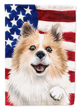 Load image into Gallery viewer, Icelandic Sheepdog Dog American Flag Flag Canvas House Size CK6566CHF