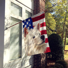 Load image into Gallery viewer, Indian Spitz Dog American Flag Flag Canvas House Size CK6568CHF