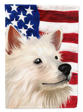 Load image into Gallery viewer, Indian Spitz Dog American Flag Flag Canvas House Size CK6568CHF