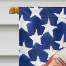 Load image into Gallery viewer, Irish Red and White Setter American Flag Flag Canvas House Size CK6569CHF