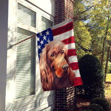 Load image into Gallery viewer, Irish Setter Dog American Flag Flag Canvas House Size CK6570CHF