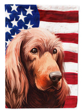 Load image into Gallery viewer, Irish Setter Dog American Flag Garden Flag - Outdoor Decorative Yard Flag CK6570GF