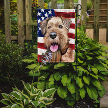 Load image into Gallery viewer, Irish Terrier American Flag Garden Flag - Outdoor Decorative Yard Flag CK6571GF