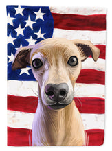 Load image into Gallery viewer, Italian Greyhound American Flag Garden Flag - Outdoor Decorative Yard Flag CK6576GF