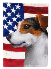 Load image into Gallery viewer, Jack Russell Terrier American Flag Flag Canvas House Size CK6577CHF