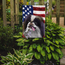 Load image into Gallery viewer, Japanese Chin American Flag Garden Flag - Outdoor Decorative Yard Flag CK6580GF