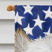 Load image into Gallery viewer, Japanese Spitz American Flag Flag Canvas House Size CK6581CHF